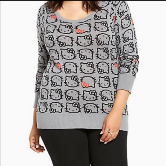 Hello Kitty Sweaters Hello Kitty Allover Print Sweater Plus Size